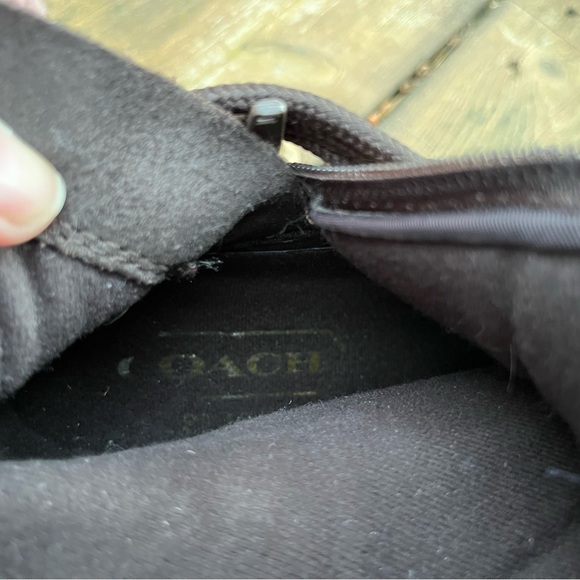 Coach Laurilyn Brown Monogramed Rabbit Fur Lined Winter Boots Size 6 - Picture 12 of 16